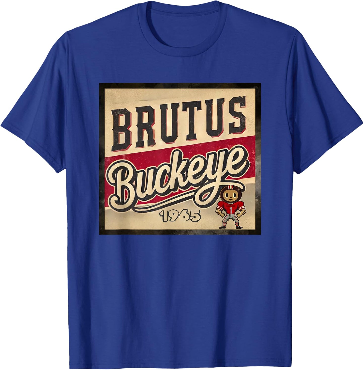 Vintage Brutus Buckeye T-Shirt - T-Shirt | Royal