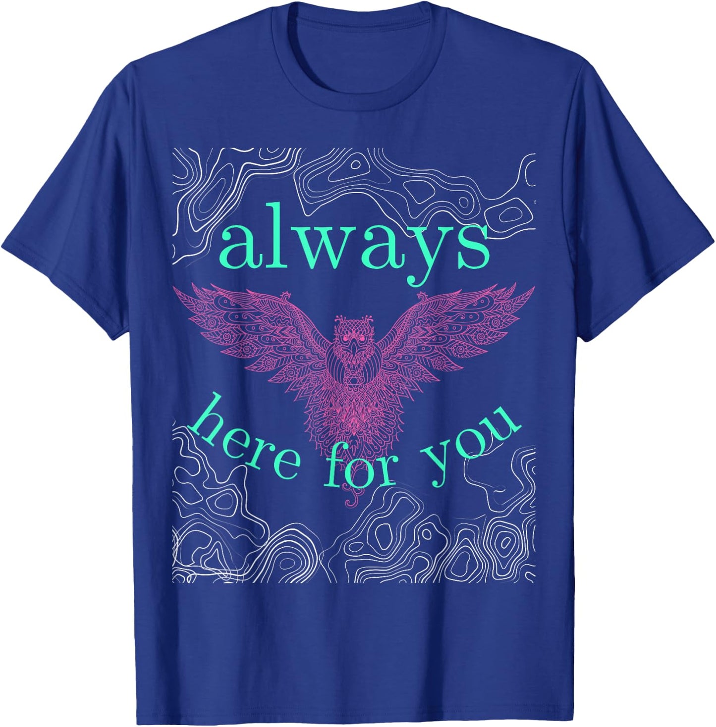 Owl Mandala Simply Sweet Barn Bird Attitude Southern Prep T-Shirt - T-Shirt | Royal