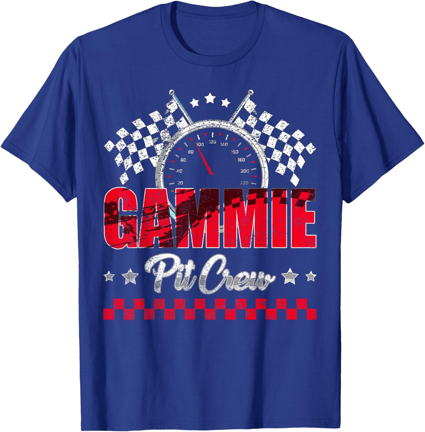Race Car Birthday Party Racing Family Gammie Pit Crew T-Shirt - T-Shirt | Royal
