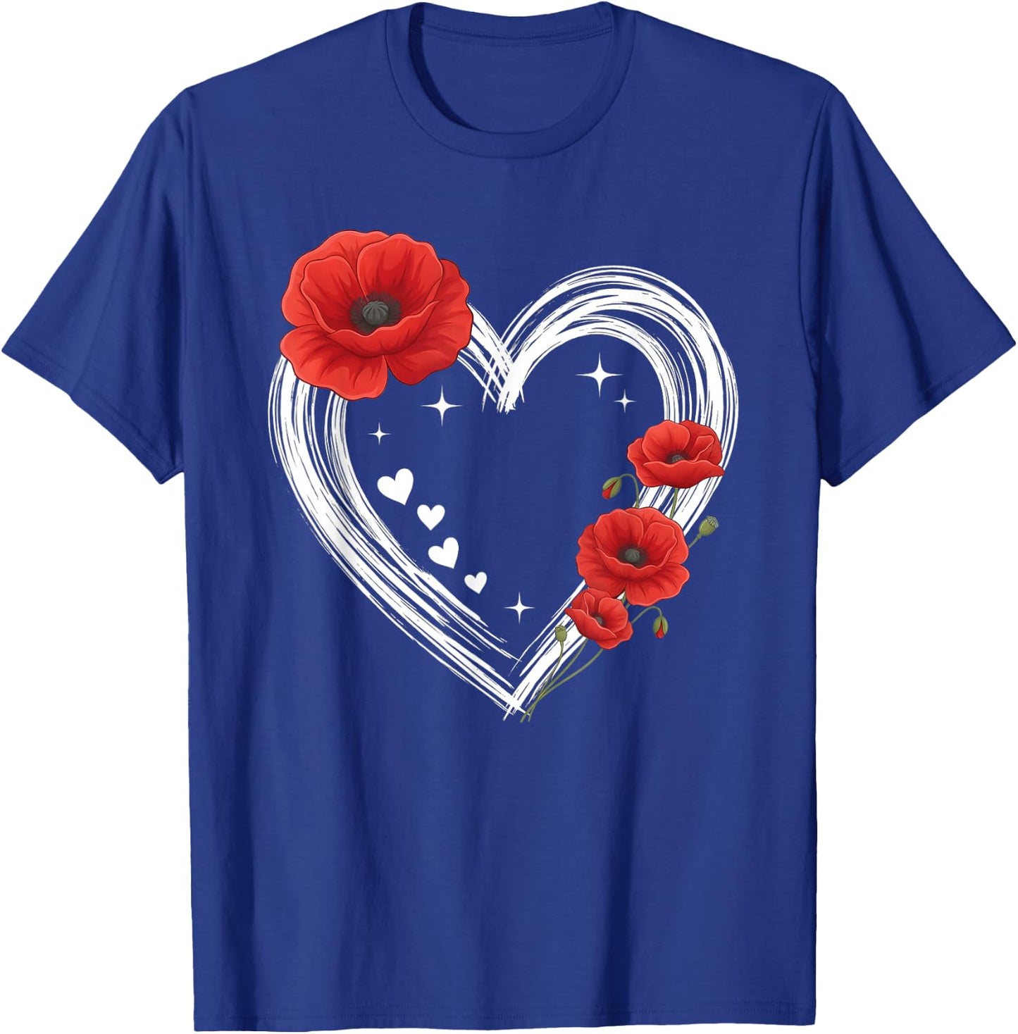 Cœur Coquelicot T-Shirt - T-Shirt | Royal