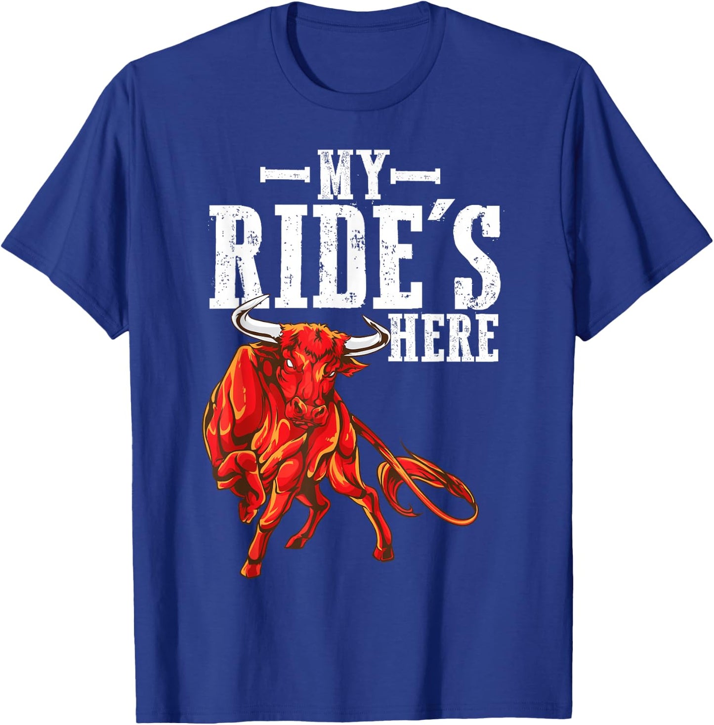 Bull Riders Rodeo for Western Ranch Cowboys T-Shirt - T-Shirt | Royal