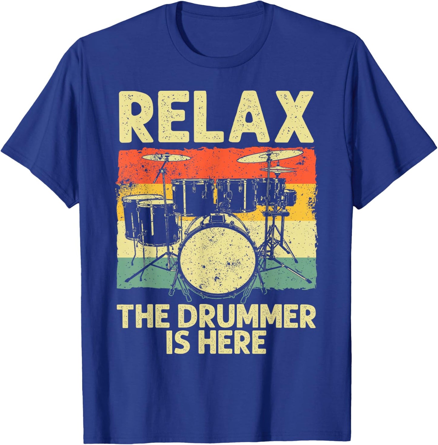 Funny Drumming Art Women Drumline Drum Set Drummer T-Shirt - T-Shirt | Royal
