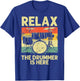 Funny Drumming Art Women Drumline Drum Set Drummer T-Shirt - T-Shirt | Royal