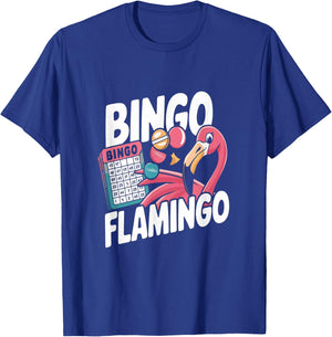Bingo Flamingo Funny Bingo T-Shirt - T-Shirt | Royal