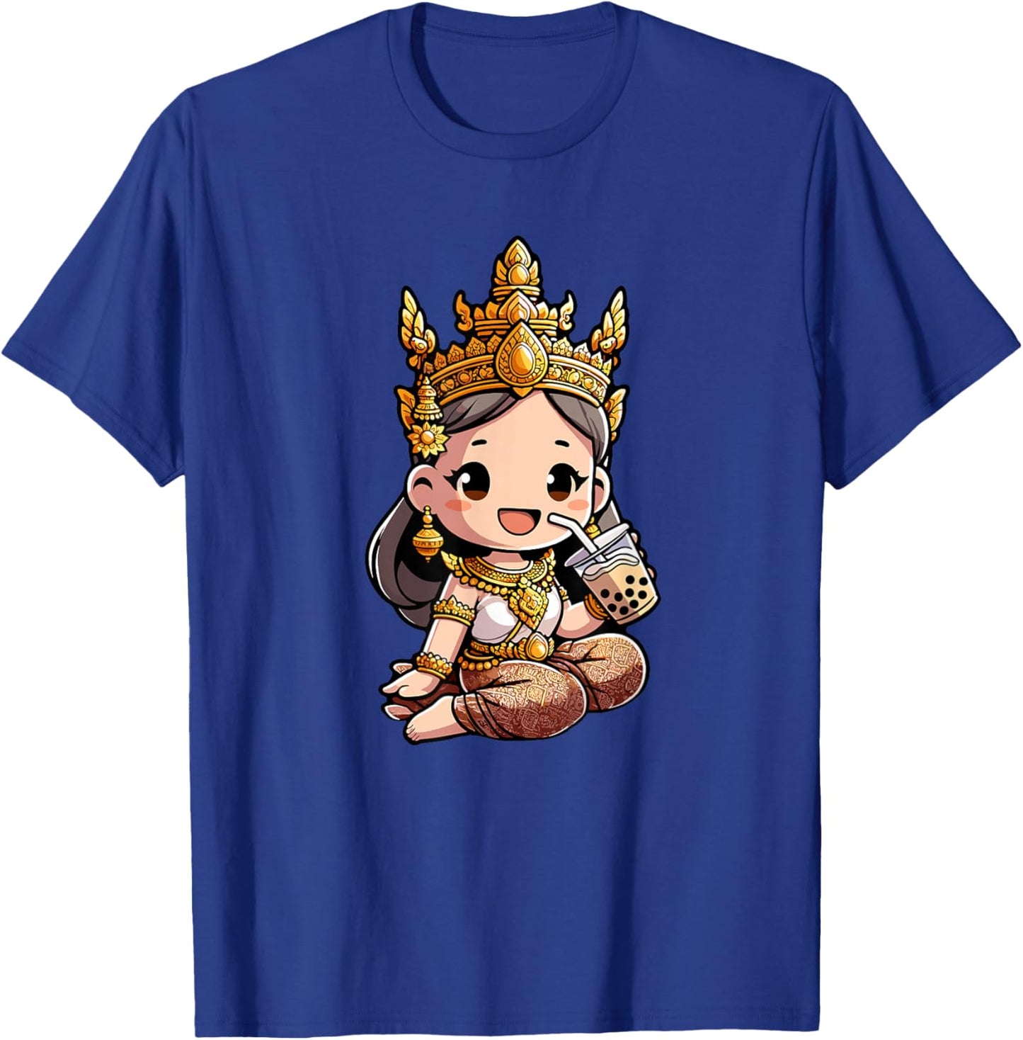 Cute Khmer Apsara Boba Lover Design T-Shirt - T-Shirt | Royal