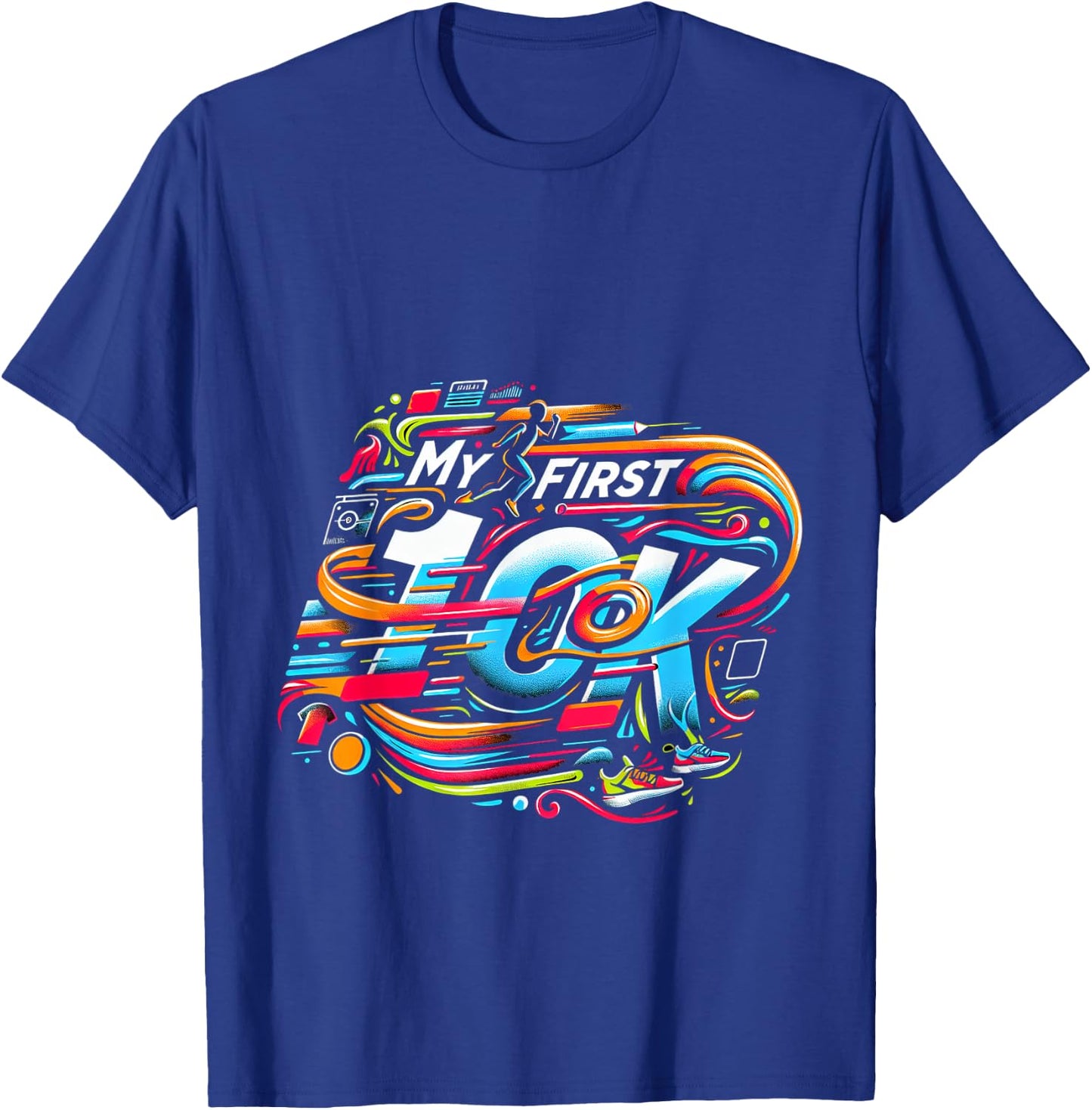 My First 10K Beginner Achievement Marathon T-Shirt - T-Shirt | Royal