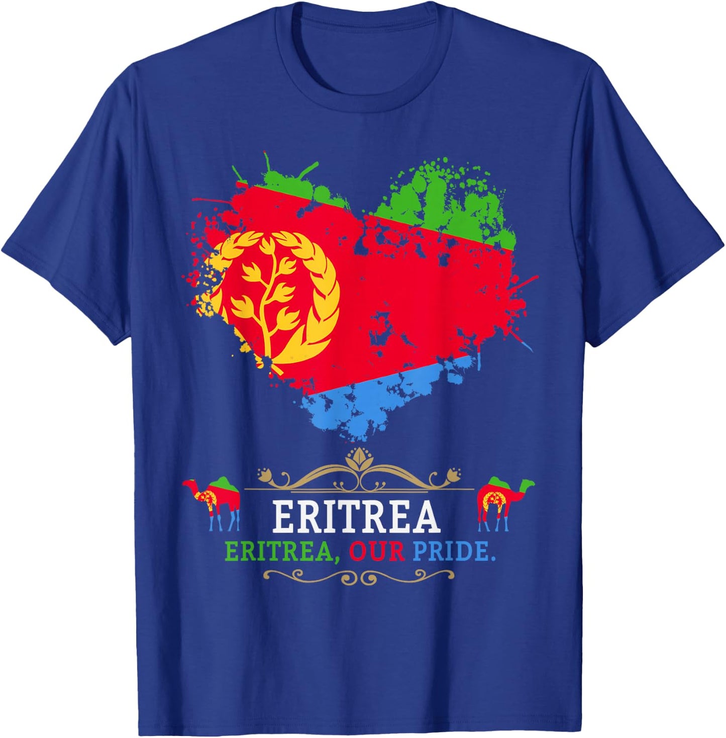 Eritrea Flag Outfit Ideas For Kids & Camel Eritrean Flag T-Shirt - T-Shirt | Royal