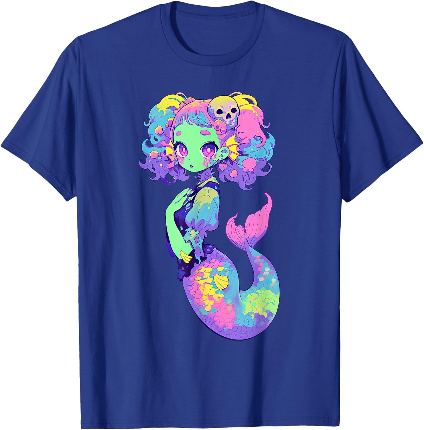 Kawaii Pastel Goth Creepy Cute Witchy Zombie Mermaid T-Shirt - T-Shirt | Royal
