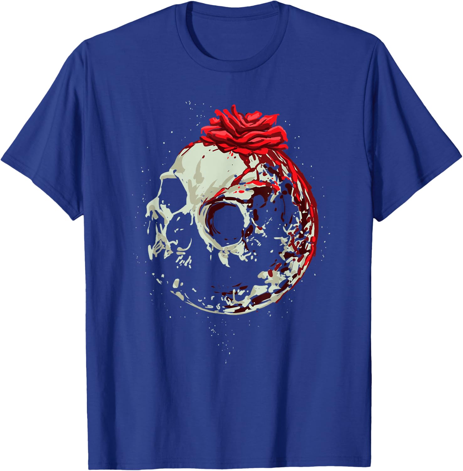 Moon, Rose & Skull shirt Great Gothic Occult Satanic Design T-Shirt - T-Shirt | Royal