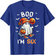 Boo I'm Six Ghost 6th Birthday Halloween Boy Kids Groovy T-Shirt - T-Shirt | Royal