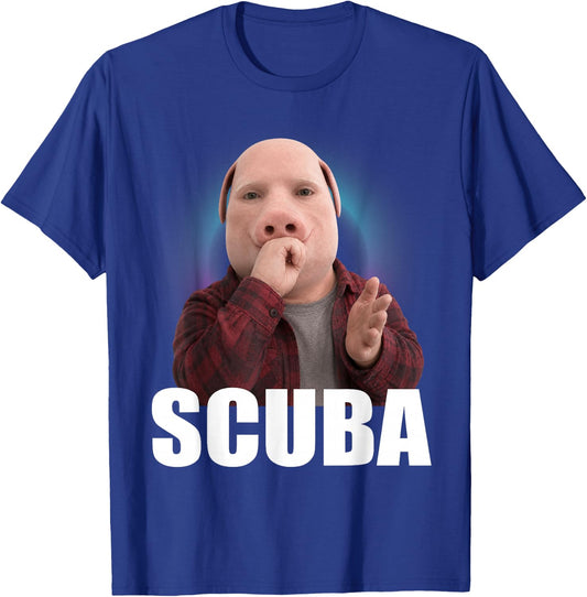 Funny Scuba Dance Meme John Pork BrainRot T-Shirt - T-Shirt | Royal