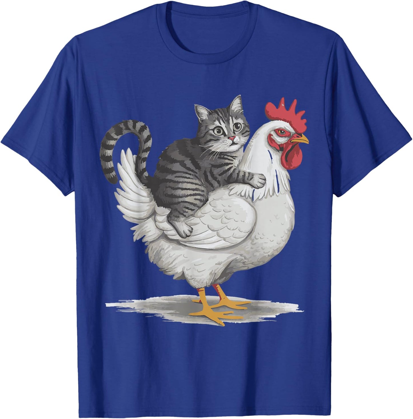 Cat Riding Chicken T-Shirt - T-Shirt | Royal