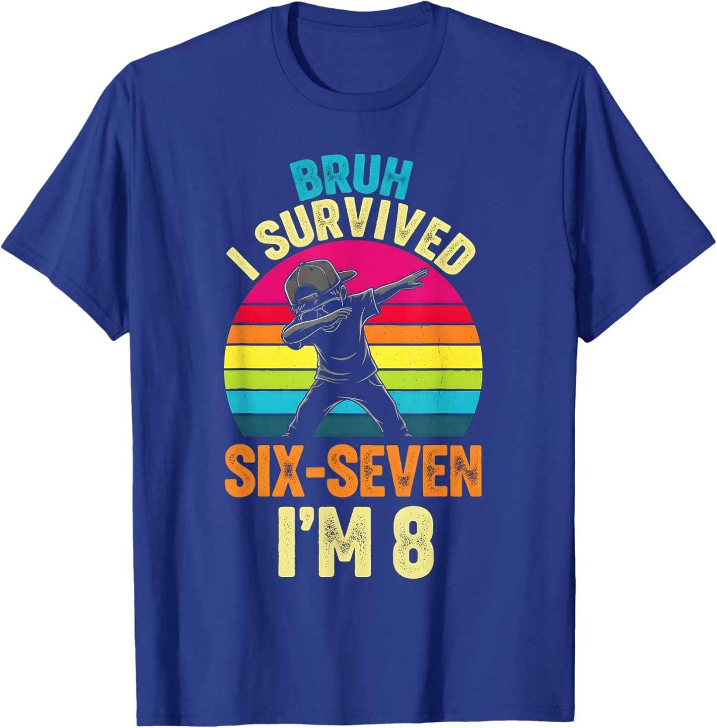 67 Meme zum 8. Geburtstag, Dabbing Six Seven Bruh, lustige Jungen, Kinder T-Shirt - T-Shirt | Royal