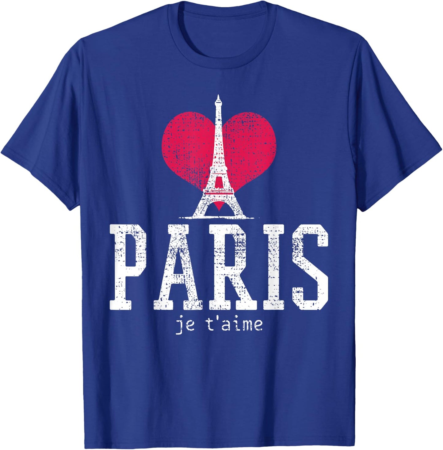 Vintage Paris I Love Je T'aime France T-Shirt - T-Shirt | Royal