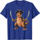 Pirate Dinosaur T Rex Funny Halloween Tyrannosaurus Costume T-Shirt - T-Shirt | Royal