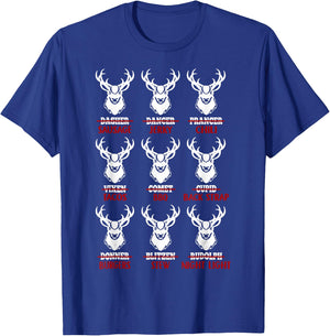 Funny Christmas Deer Bow Hunting Santa Men Women Hunter T-Shirt - T-Shirt | Royal
