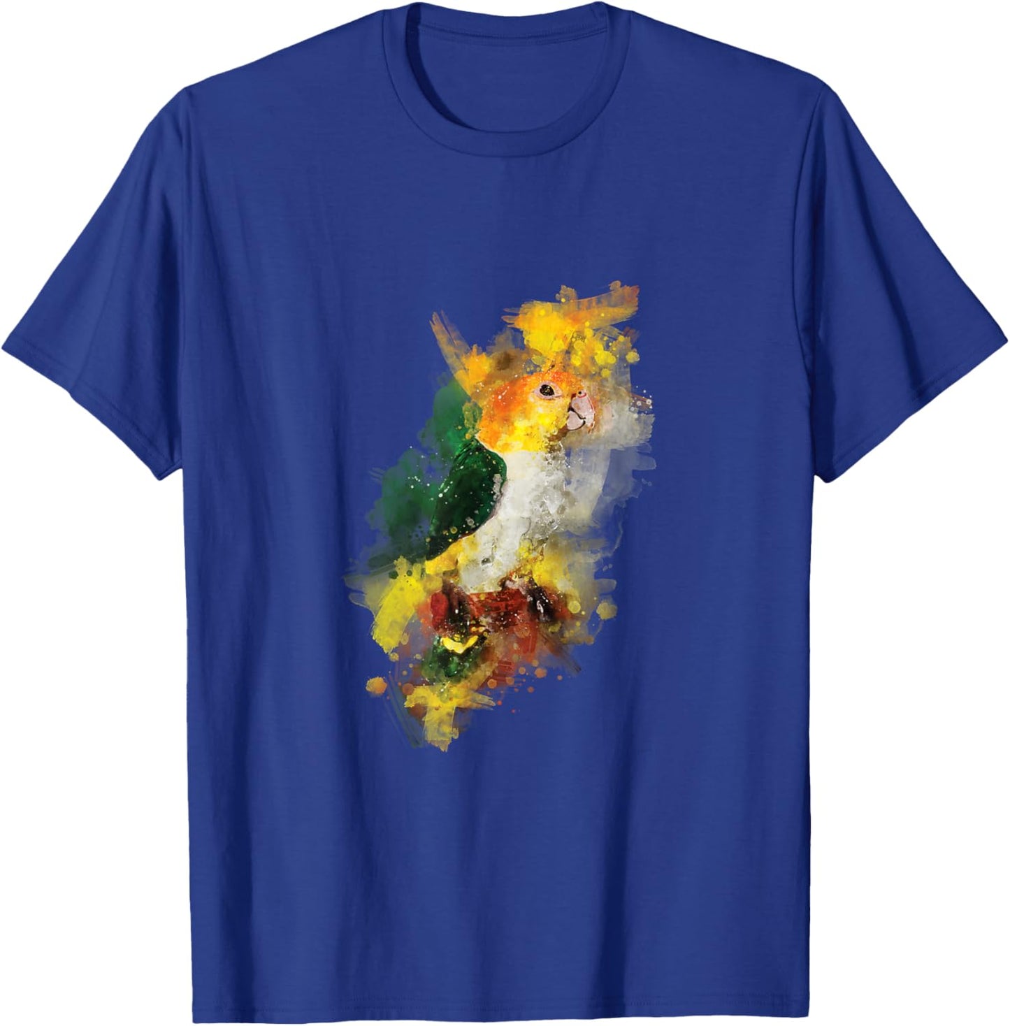 Watercolor Caique Parrot T-Shirt - T-Shirt | Royal
