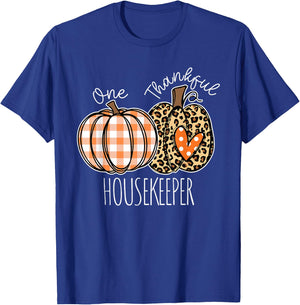 Thankful Housekeeper Thanksgiving Housekeeping T-Shirt - T-Shirt | Royal