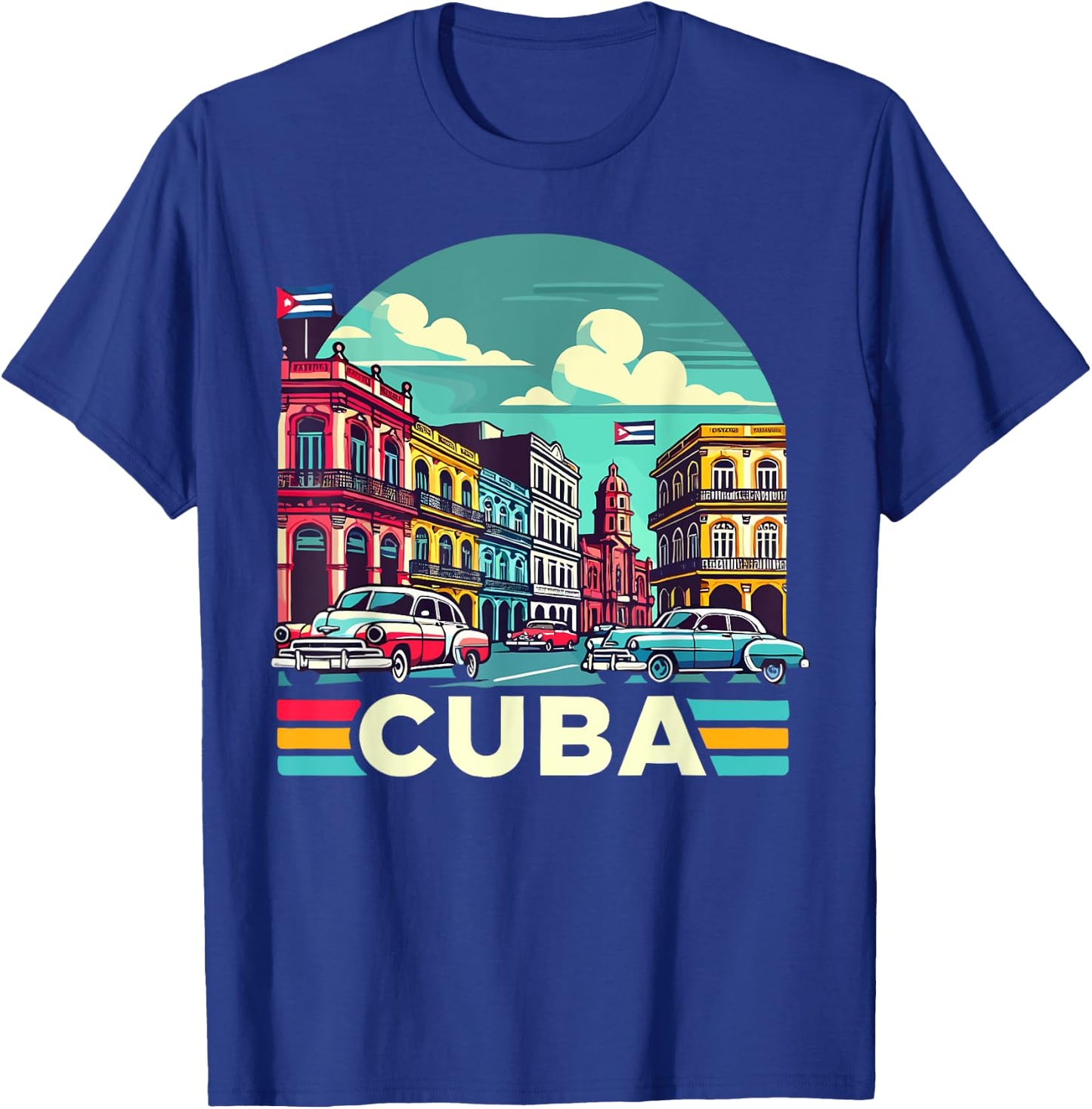 Cuba Women's Love Cuba Flag Design Cuban Roots T-Shirt - T-Shirt | Royal