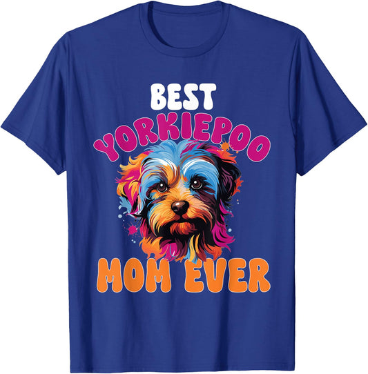 Yorkiepoo Dog Breed Pet Best Yorkiepoo Mom ever Women Kids T-Shirt - T-Shirt | Royal