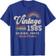 Vintage 1985 Birthday Birth Year 40 Retro T-Shirt - T-Shirt | Royal