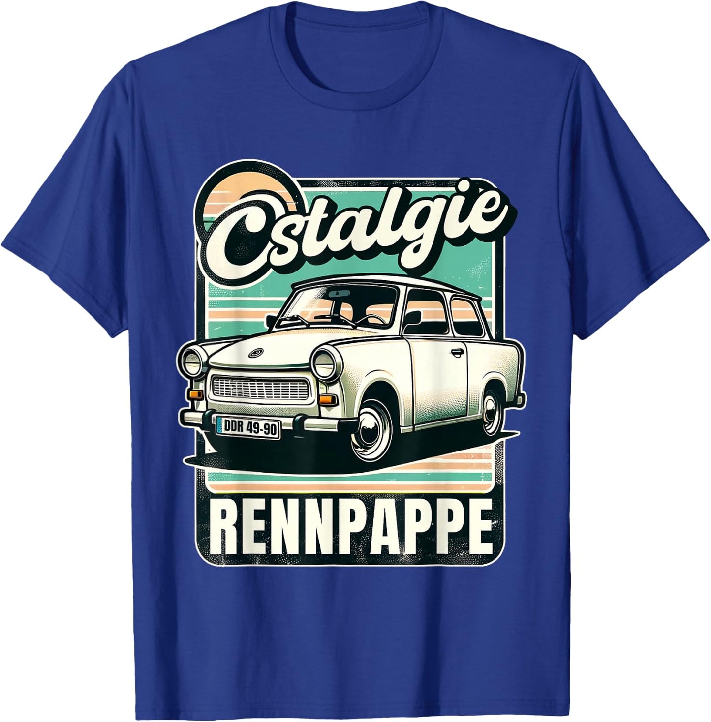 ONostalgia Racing Cardboard Trabant Trabbi Cardboard DDR Ossi Retro Style , black T-Shirt - T-Shirt | Royal