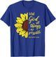With God All Things Are Possible Sunflower Matthew 19:26 T-Shirt - T-Shirt | Royal