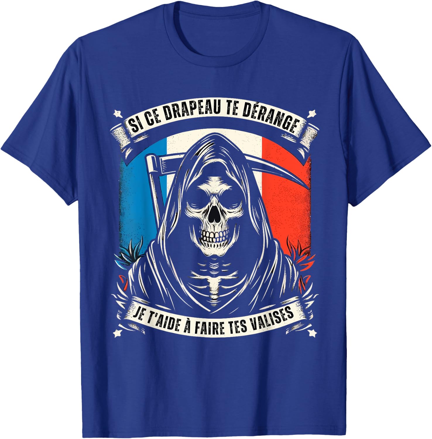 If this flag bothers you I help you pack your bags , Black, S T-Shirt - T-Shirt | Royal