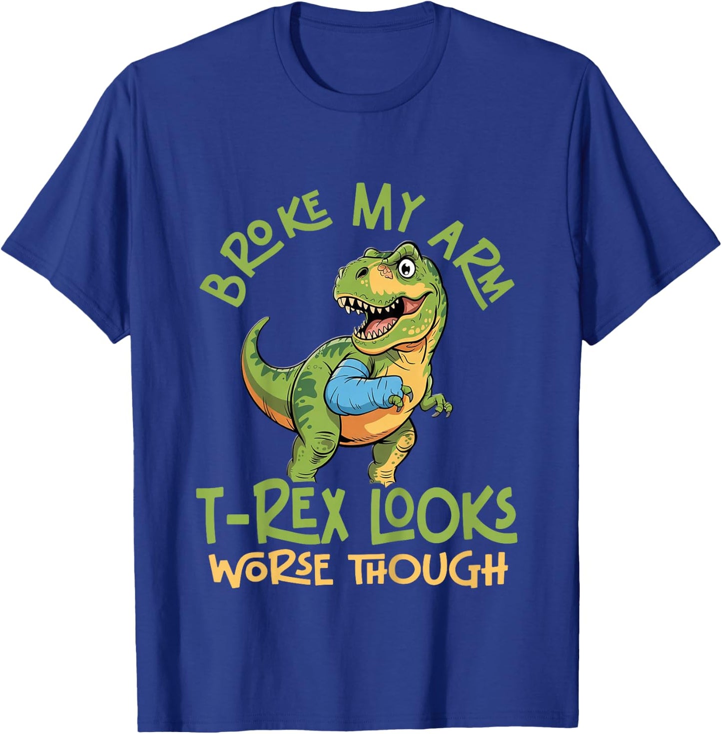 Kids Kid's "I Broke An Arm But The T-Rex Looks Worse" - T-Rex T-Shirt - T-Shirt | Royal