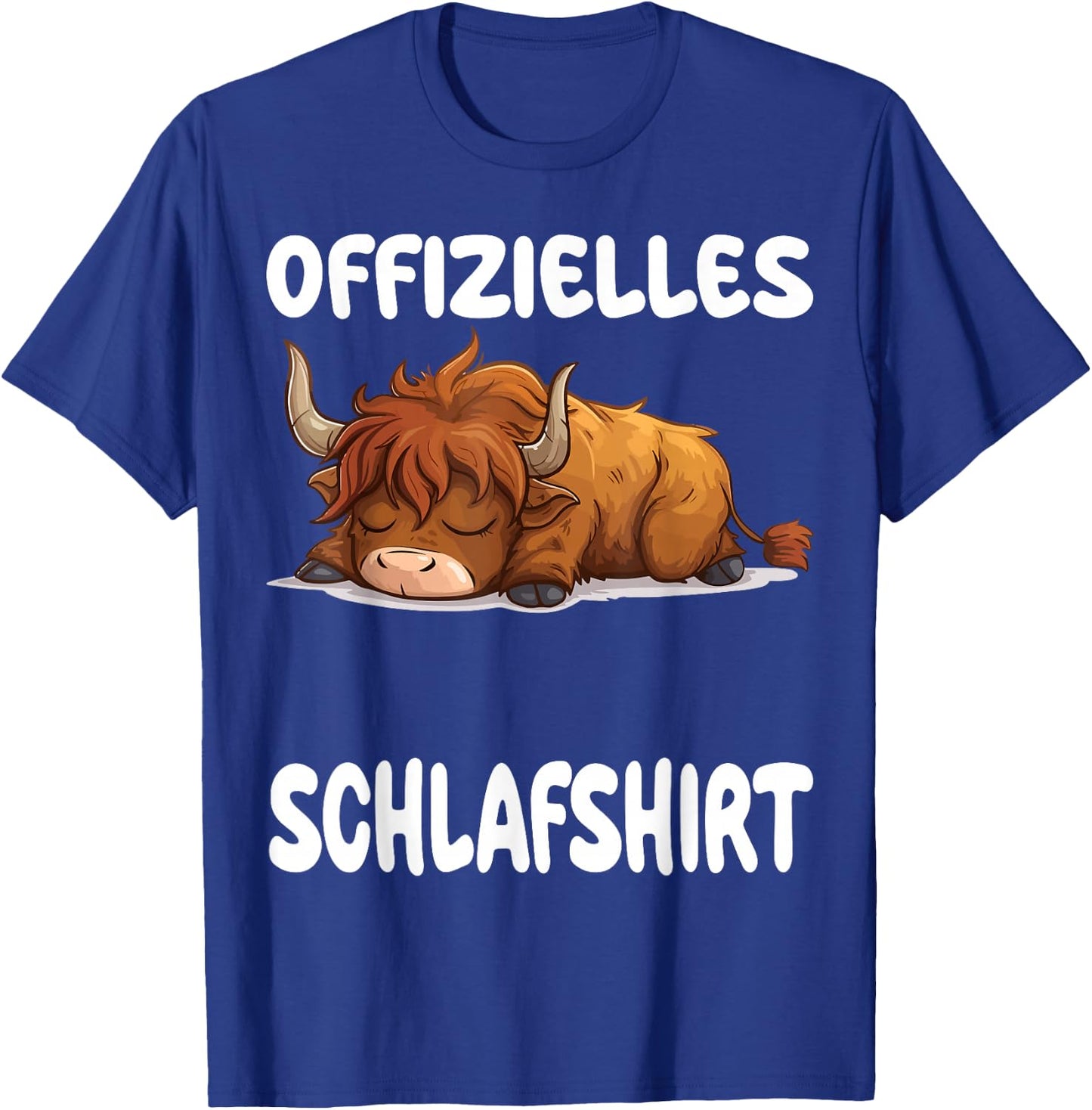 Scottish Highland Cow Official Sleep Shirt Nightdress , black T-Shirt - T-Shirt | Royal