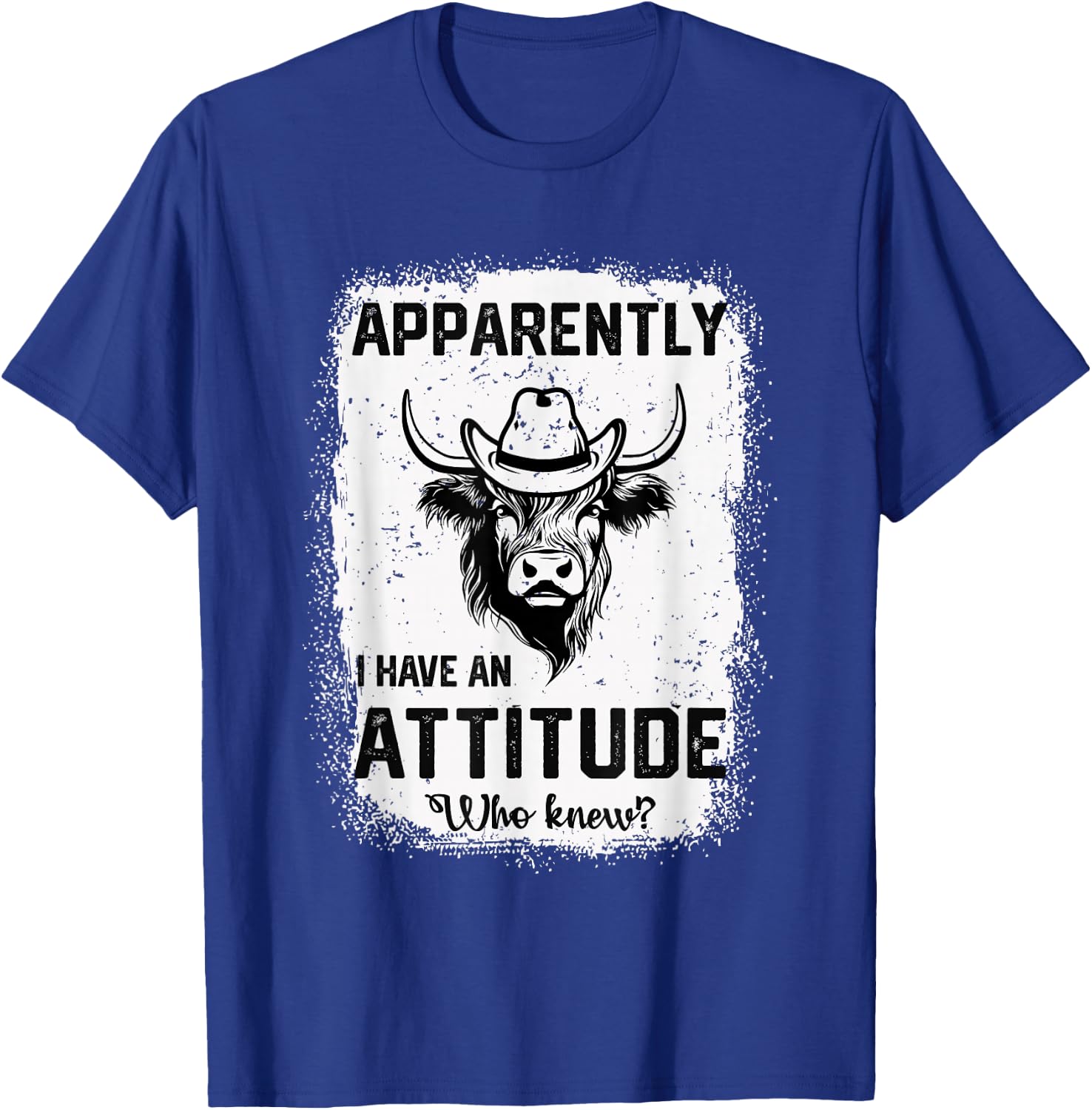 Apparently I Have An Attitude Who Knew Funny Cow T-Shirt - T-Shirt | Royal