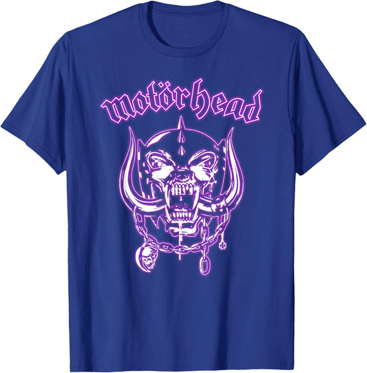 Motörhead Neon Purple Warpig Logo T-Shirt - T-Shirt | Royal