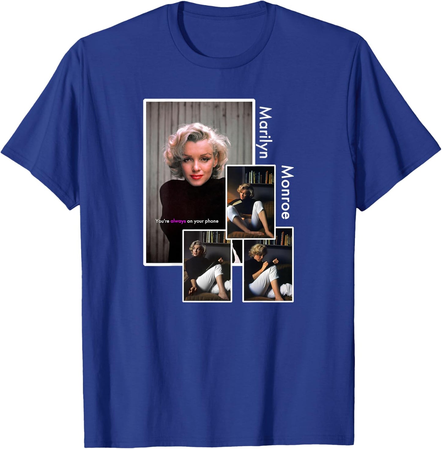 Marilyn Monroe_021_Back Printed , Black, S T-Shirt - T-Shirt | Royal