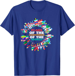 Flags of The Countries of The World International Humans T-Shirt - T-Shirt | Royal