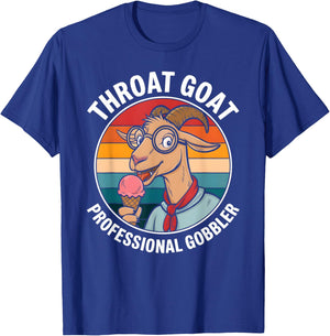 Throat Goat Humor Ice Cream Vintage Meme Inappropriate Adult T-Shirt - T-Shirt | Royal