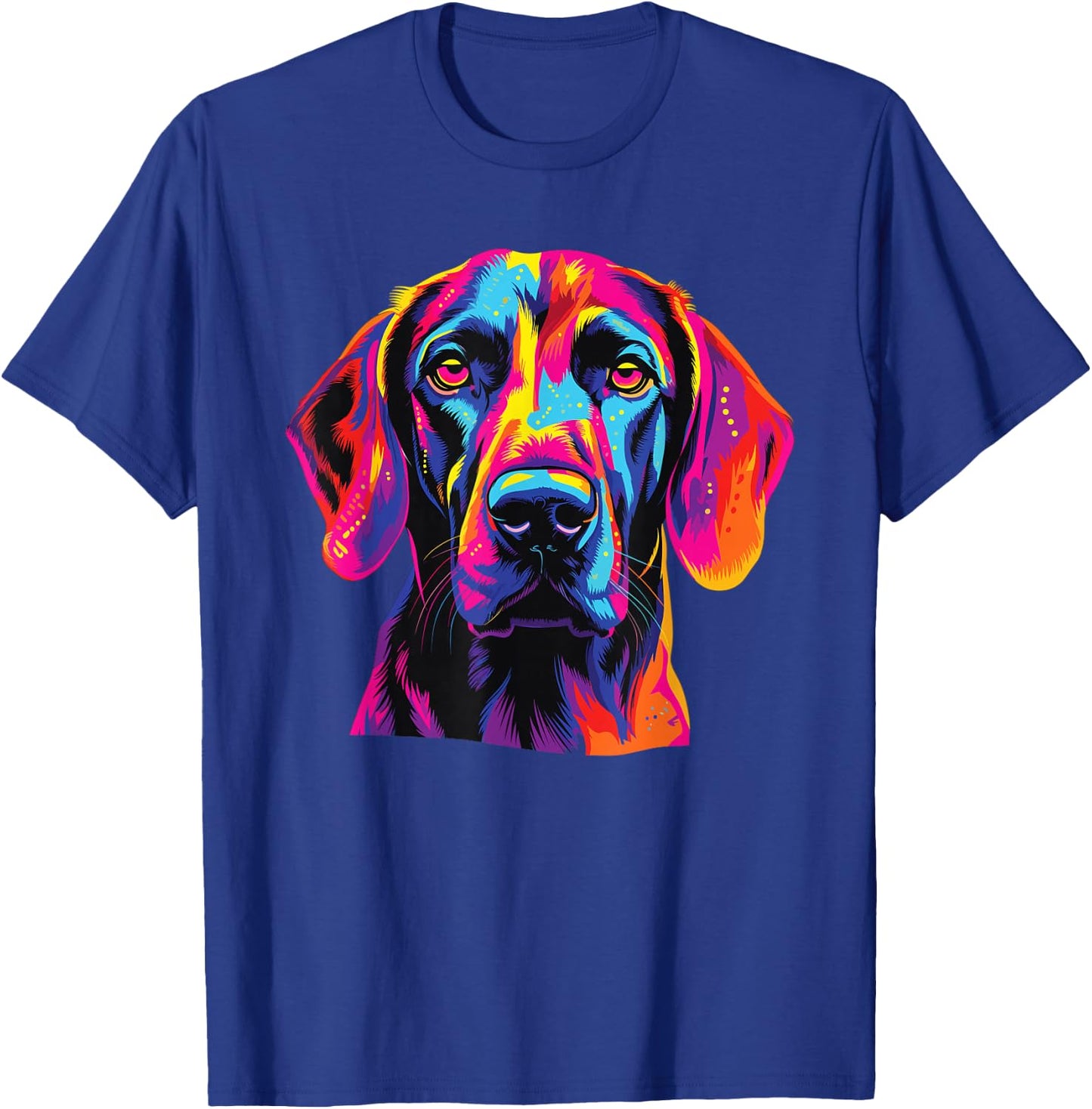 Watercolor Colorful Plott Hound Dog , Small T-Shirt - T-Shirt | Royal