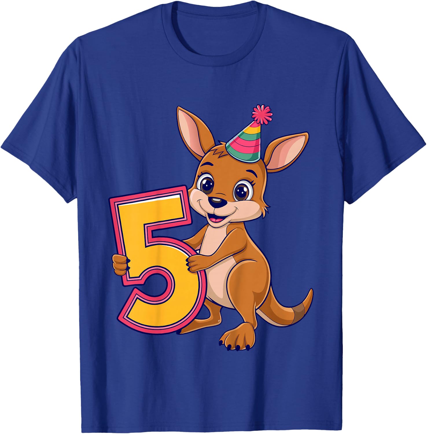 5th Birthday Kangaroo Kids T-Shirt - T-Shirt | Royal