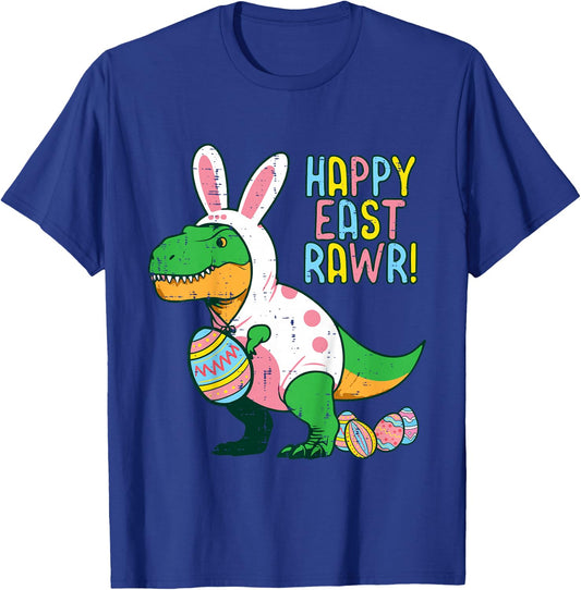 Kids Easter Dino Happy East Rawr Trex Toddler Boys Kids Youth T-Shirt - T-Shirt | Royal