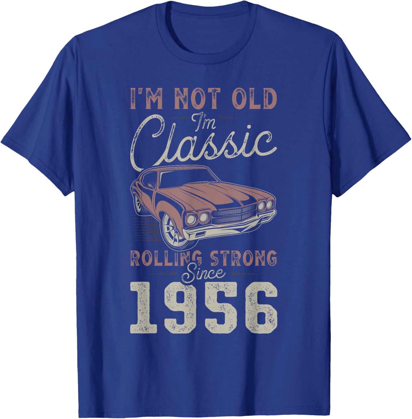 1956 Muscle Car 70. Geburtstag Oldtimer T-Shirt - T-Shirt | Royal