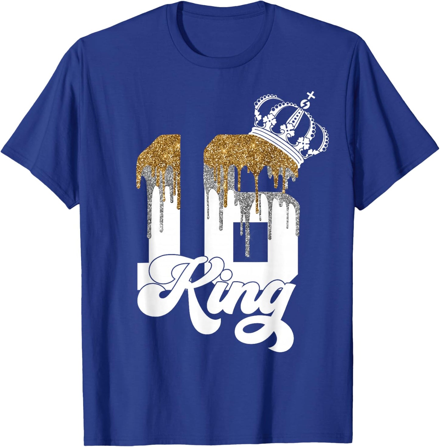 Finally 16 College King 16th Birthday T-Shirt - T-Shirt | Royal