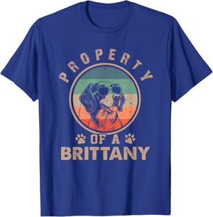 Property Of A Brittany Gifts Funny Brittany Dog Lover Owner T-Shirt - T-Shirt | Royal