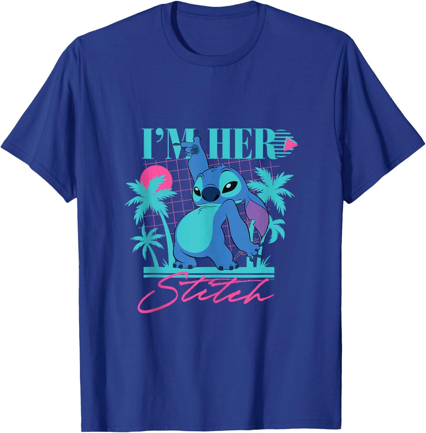 Disney Stitch Retro ’90s Couples Matching I’m Her Stitch T-Shirt - T-Shirt | Royal