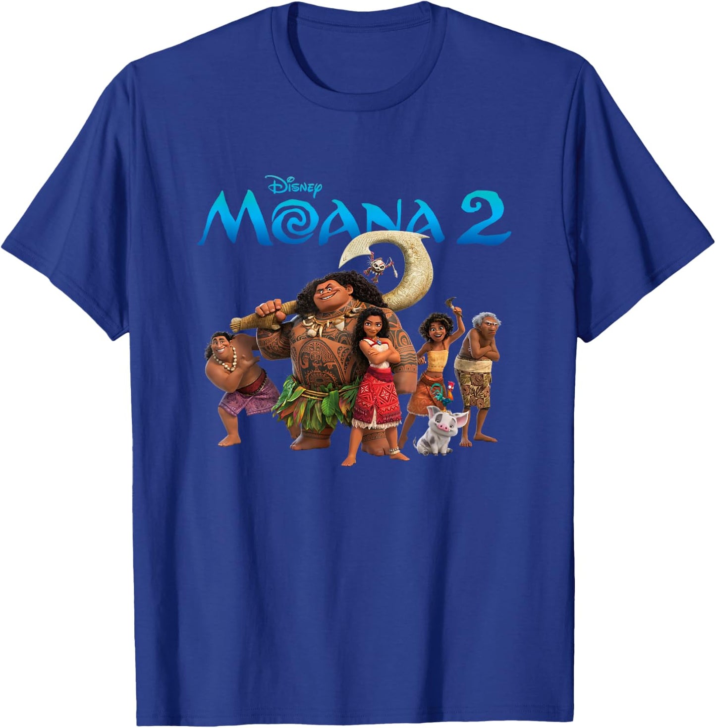 Disney Moana 2 Oceania Adventure Big Crew Panel , Black, S T-Shirt - T-Shirt | Royal
