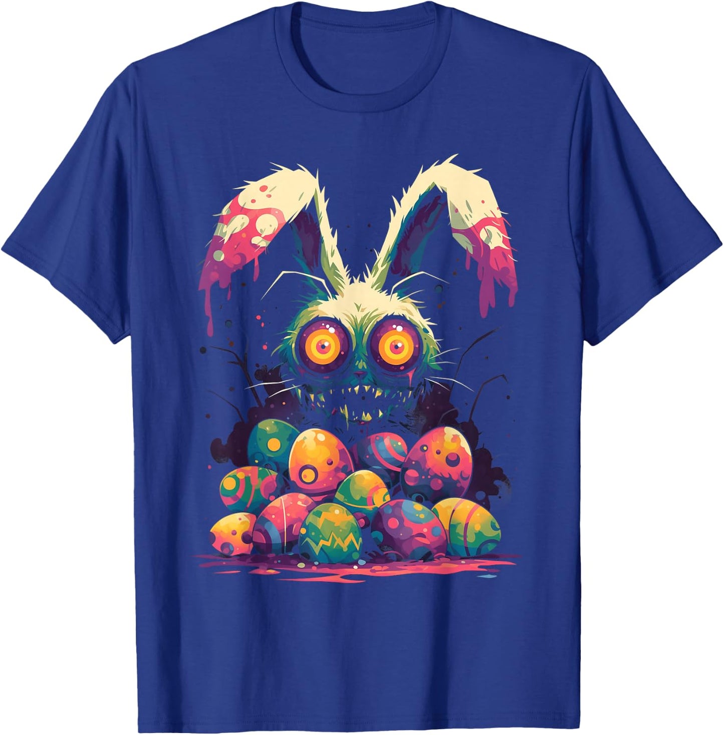 Horror Easter Bunny Egg Hunt Creepy Cute Goth Alt Aesthetic T-Shirt - T-Shirt | Royal