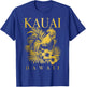 Kauai Hawaii Chicken Hawaiian Hibiscus Flowers Vintage T-Shirt - T-Shirt | Royal