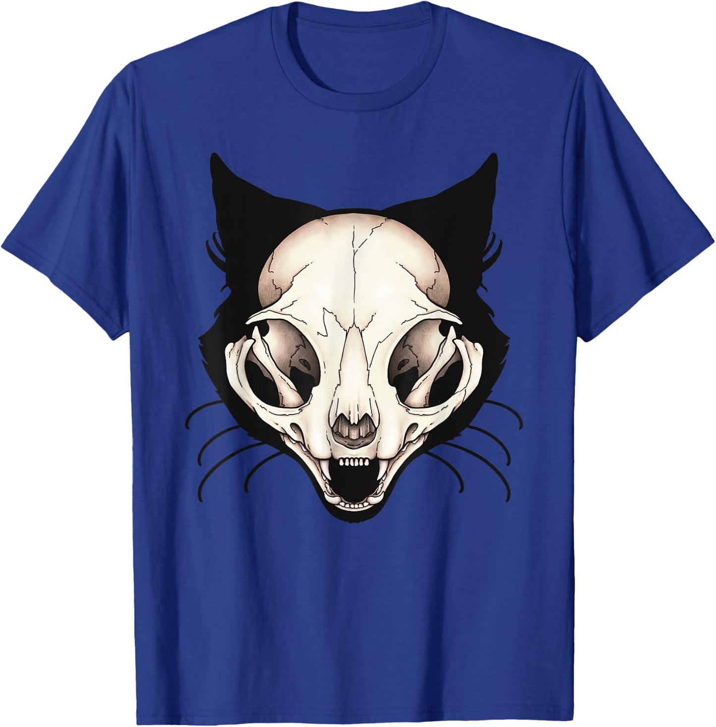 Vulture Culture Black Cat Skull Witchcraft Gothic Occult T-Shirt - T-Shirt | Royal