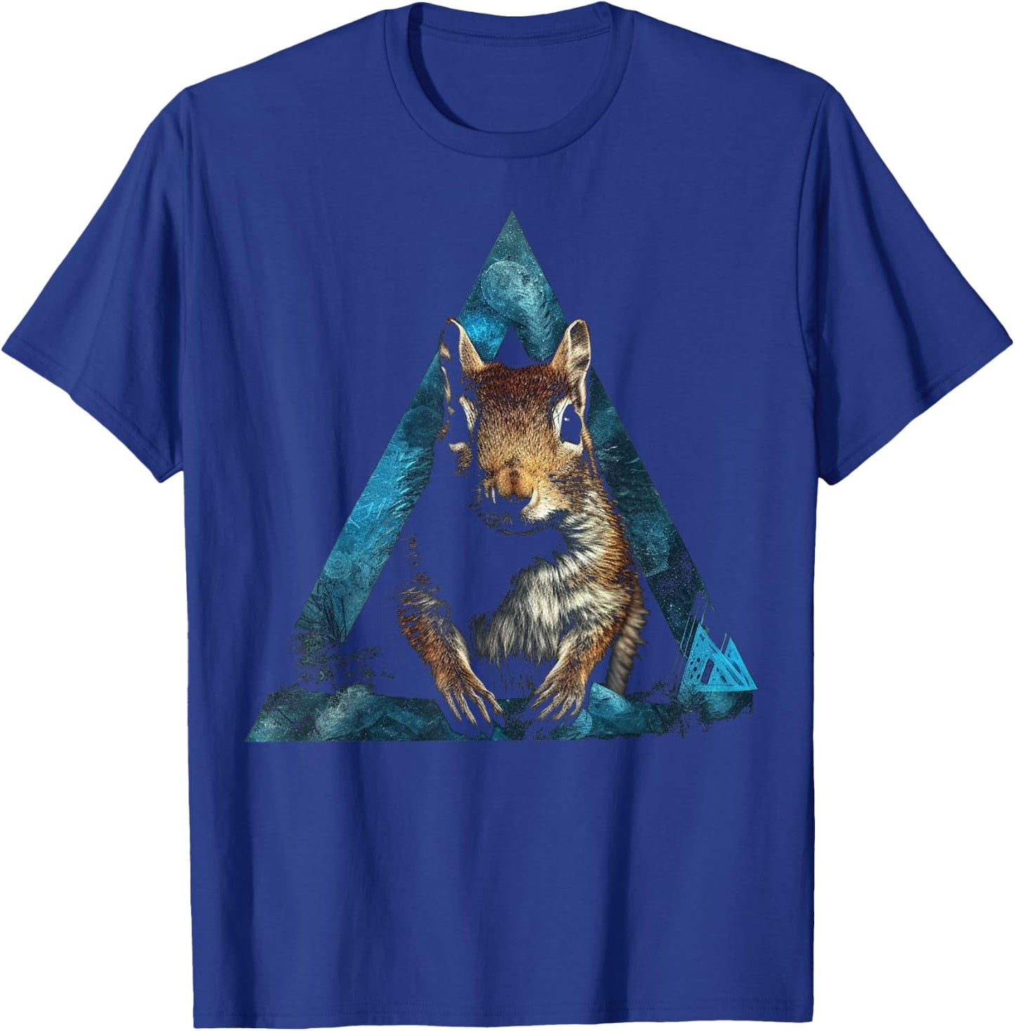 Squirrel Polygon Geometric Animal Squirrel T-Shirt - T-Shirt | Royal