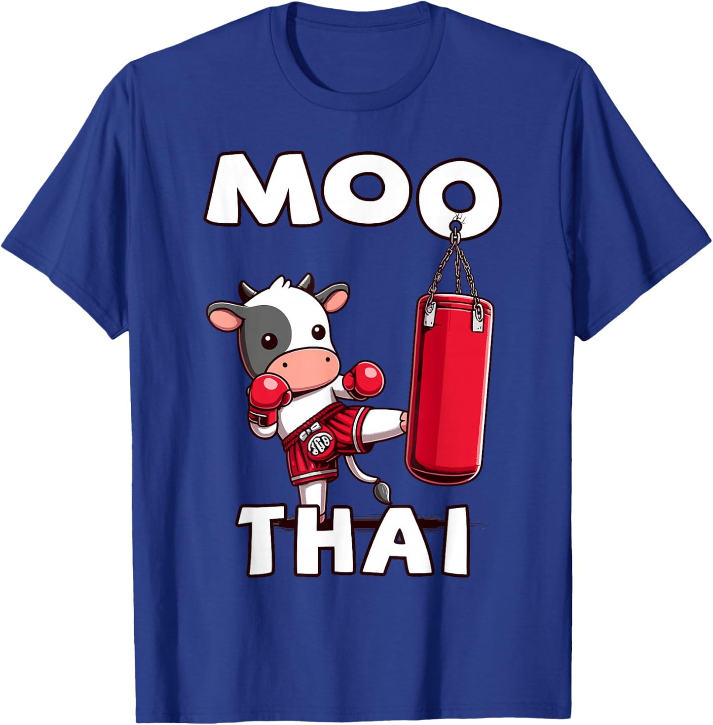 Moo Thai, Muay Thai | Thai Boxing For Kids | Muay Thai, Cow T-Shirt - T-Shirt | Royal