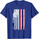 USA US Flag 4th Of July Thin Red Line Thai Flag Thailand T-Shirt - T-Shirt | Royal