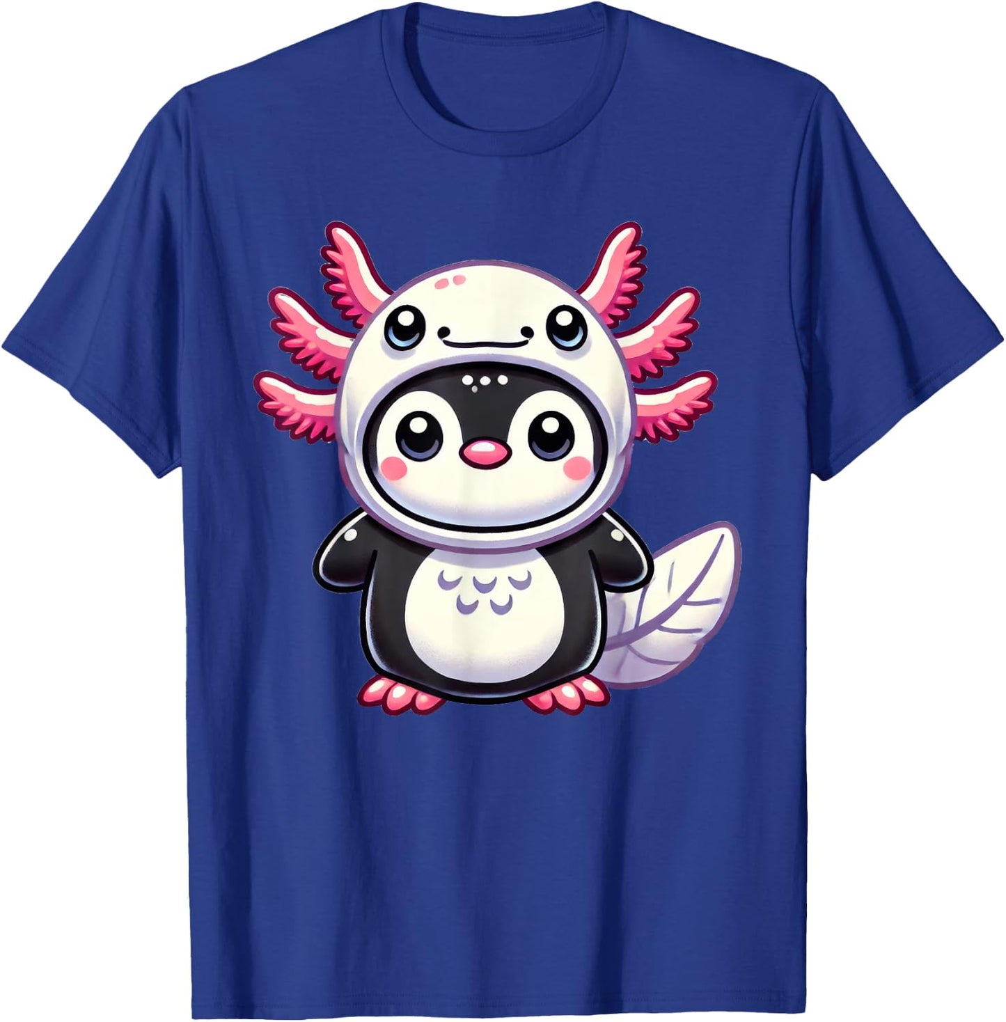 Kawaii Penguin Axolotl Costume T-Shirt - T-Shirt | Royal